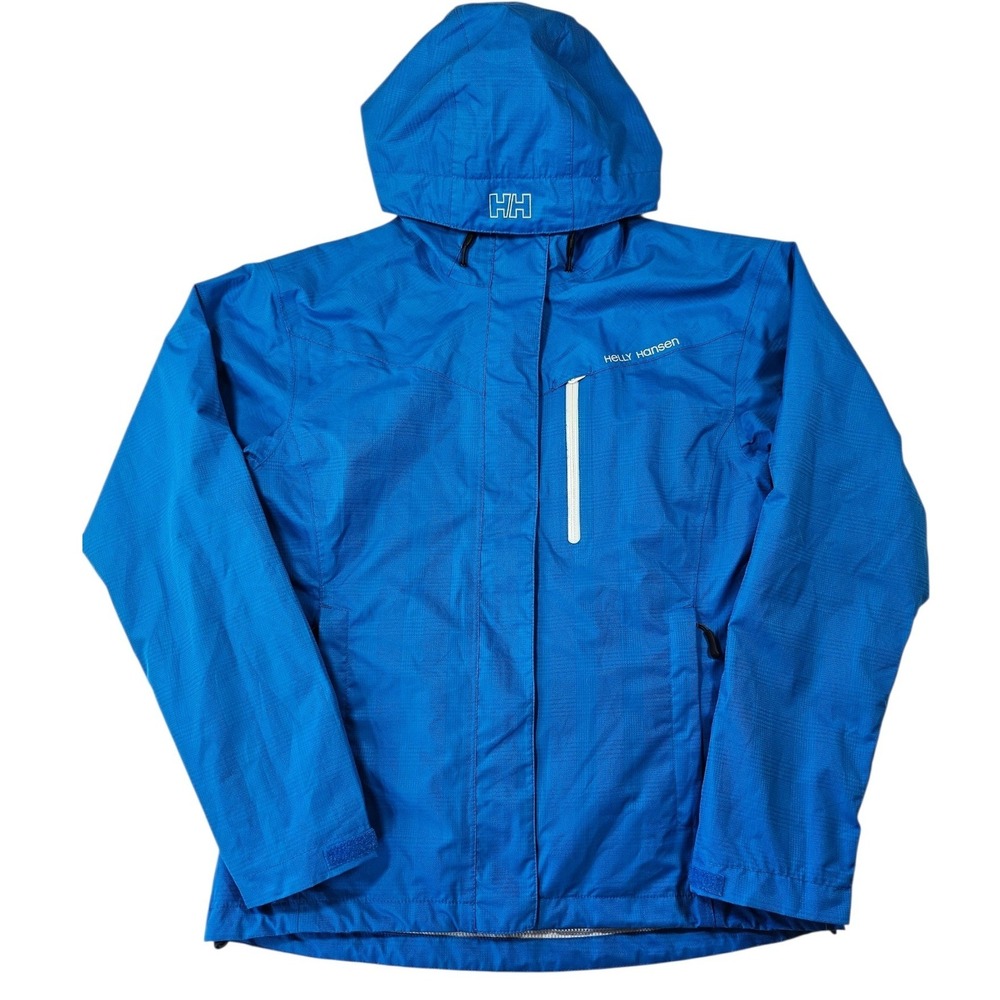 Helly Hansen Womens Helly Tech Protection Rain Jacket Blue Hooded Shell Size M - Picture 2 of 16
